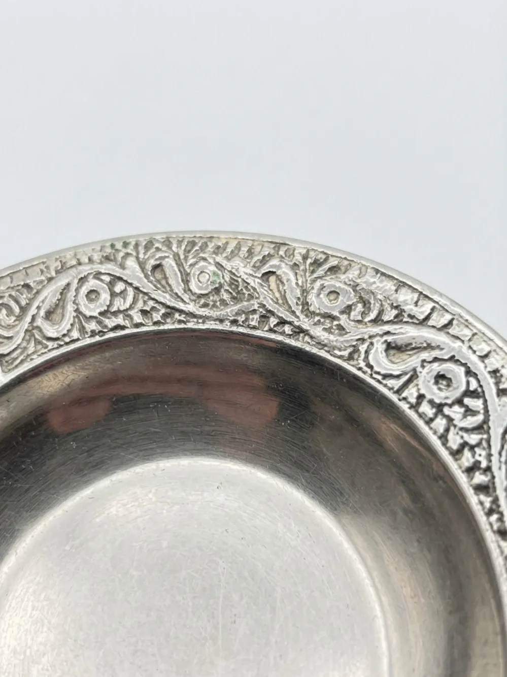 Vtg German Silver Equestrian Double Horse Head Trinket Tray Ashtray